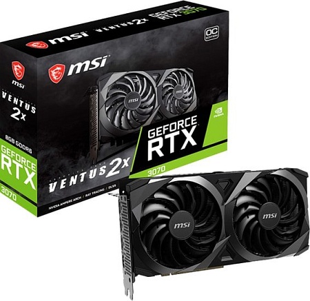 Видеокарта MSI GeForce RTX 3070 Ventus 2X OC 8GB GDDR6