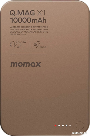 Внешний аккумулятор Momax Q.Mag X1 Magnetic IP117A 10000mAh (коричневый)