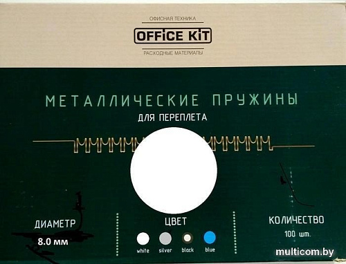 Металлическая пружина для переплета Office-Kit 8 мм OKPM516W (белый)