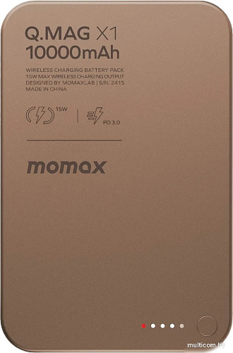 Внешний аккумулятор Momax Q.Mag X1 Magnetic IP117A 10000mAh (коричневый)