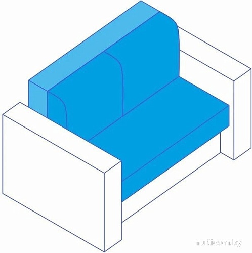 Диван Сириус Лидер-4 ППУ (Eva 22 велюр синий)
