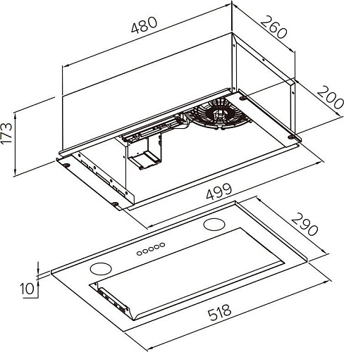 Кухонная вытяжка Weissgauff Box 1000 BL Sensor