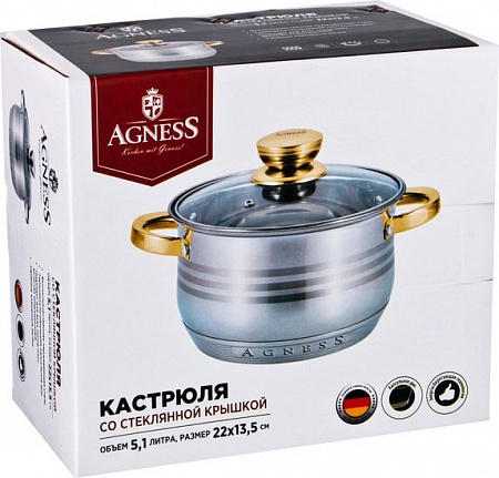 Кастрюля Agness 940-013