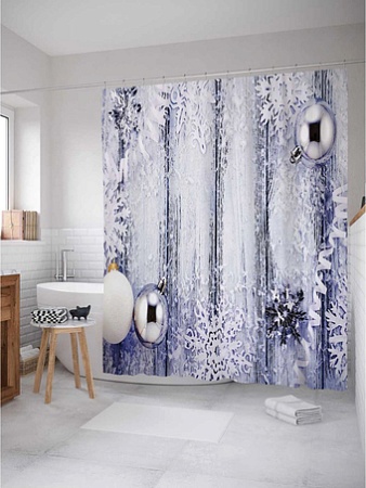 Шторка-занавеска для ванны JoyArty Заснеженный день sc_21500