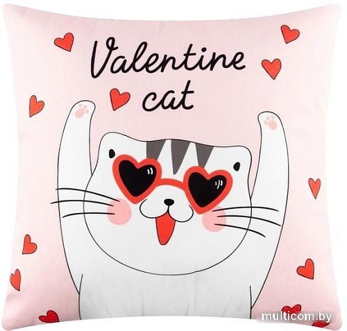 Декоративная подушка Этель Valentine Cat 5309886