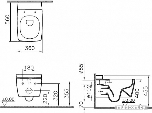 Унитаз Vitra Metropole 7672B003-1086