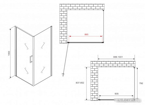 Душевой уголок Abber Sonnenstrand AG04100-S85