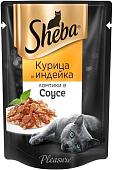 Пресервы Sheba Ломтики в соусе. Курица и индейка 75 г