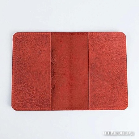 Обложка для паспорта Poshete Герб 681-OP1102003-RED (красный)