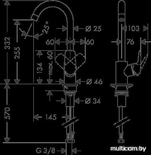 Смеситель Hansgrohe Logis 260 71835000