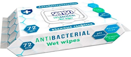 Влажные салфетки Senso Baby антибактериальные (72 шт)