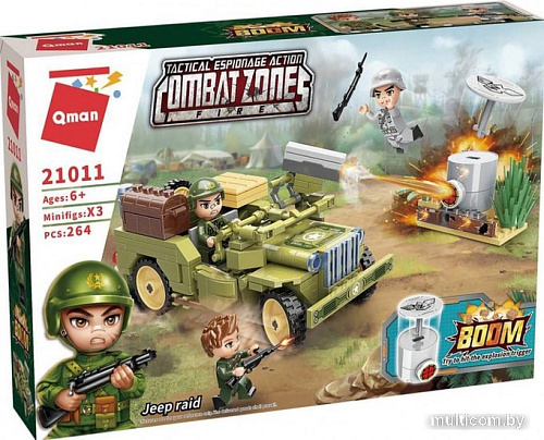 Конструктор Qman CombatZones 21011 Рейд на джипе