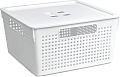 Коробка для хранения Violet Лофт с крышкой 6911106 (белый)