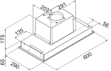 Кухонная вытяжка Ciarko Cub 60 (нержавеющая сталь)