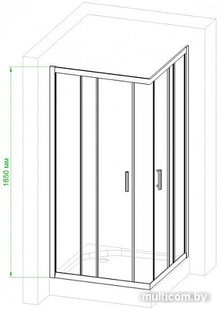 Душевой уголок Royal Bath RB100HPD-T 100x100