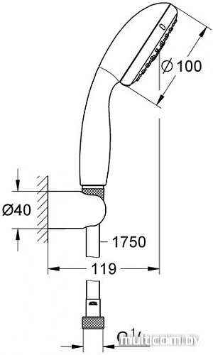 Душевой гарнитур Grohe New Tempesta 100 27849001