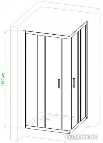 Душевой уголок Royal Bath RB100HPD-T 100x100