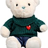 Классическая игрушка Milo Toys Little Friend Мишка в зеленом свитере 9905637