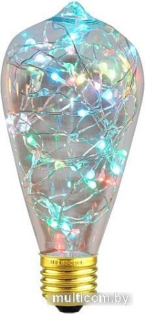 Лампа с гирляндой Rev Винтаж Copper Wire ST64 E27 2 Вт RGB 32447 8