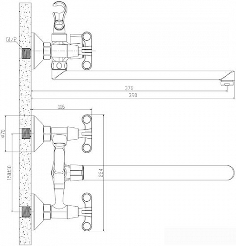 Смеситель Rossinka Silvermix RS42-80