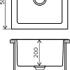 Кухонная мойка Tolero Ceramic glass TG-500 (черный)