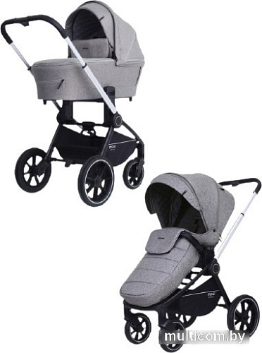 Универсальная коляска Rant MOWbaby Zoom PU (2 в 1, silver beige)