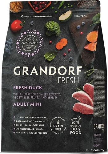 Сухой корм для собак Grandorf Adult Mini Breeds Fresh Duck&Sweet Potato 1 кг