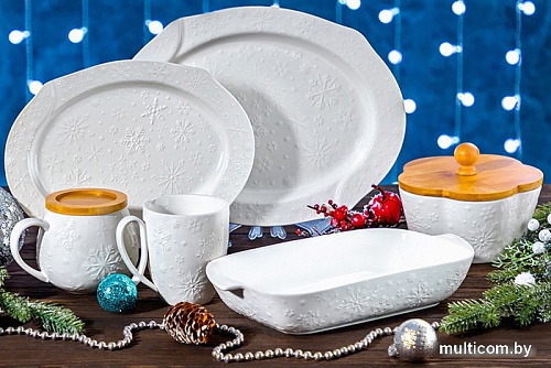 Блюдо Elan Gallery Снежинки 540586