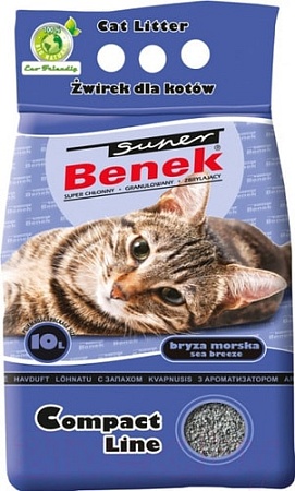 Наполнитель для туалета Super Benek Compact Sea Breeze 10 л