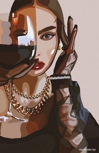 Картина Stamion Дама с бокалом (45x70см)