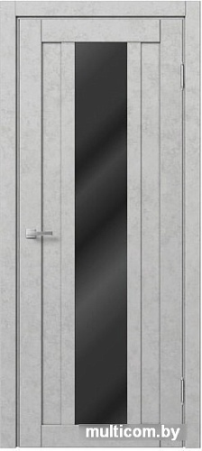 Межкомнатная дверь MDF-Techno Dominika Loft 402 70x200 (бетон белый/лакобель черный)