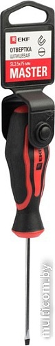 Отвертка EKF Master SL3.5x75 мм