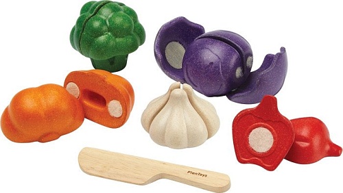 Набор игрушечных продуктов Plan Toys Нарежь овощи 3431