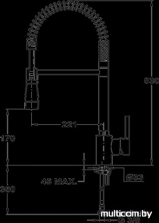 Смеситель TEKA ARK 939 Black [23939120N]