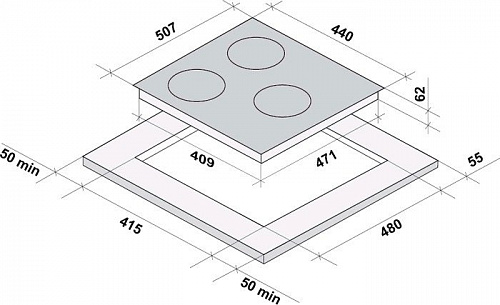 Варочная панель Fornelli PI 45 Inizio WH (белый)