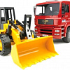 Bruder MAN Construction truck with articulated road loader 02752