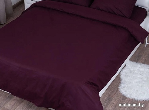 Постельное белье Миланика Бордо 145x217 (поплин г/к)