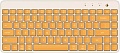 Клавиатура Xiaomi Dual Mode Wireless Keyboard XMBXJP01YM (бежевый/желтый)