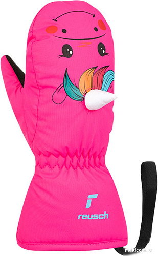 Горнолыжные варежки Reusch Sweety Mitten 6285470-9034 (р-р 4, Pink Unicorn)
