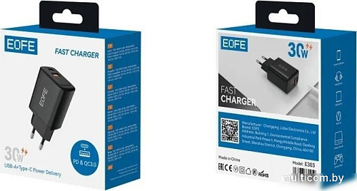 Сетевое зарядное EOFE E303 30W (черный)