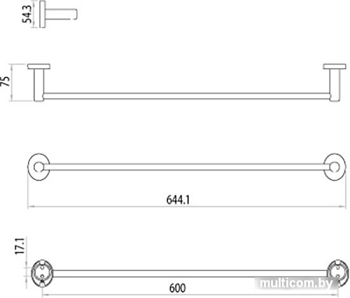 Держатель для полотенца Lemark Atlantiss LM3238C
