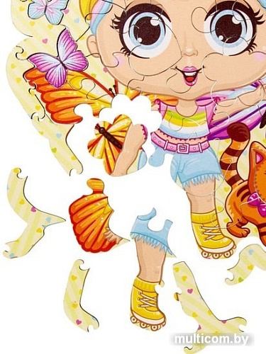 Мозаика/пазл WoodLand Toys Кукла с котиком 147211