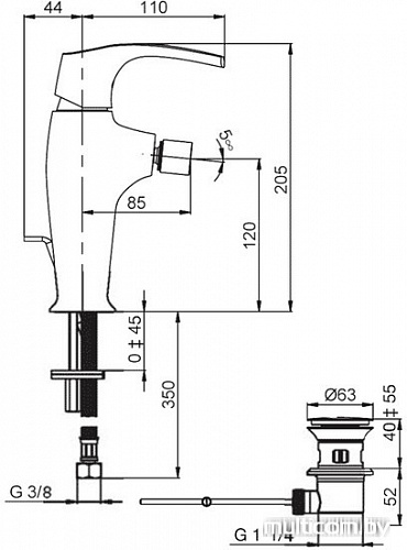 Смеситель Jacob Delafon Symbol E73680-CP