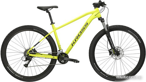 Велосипед Kross Level 1.0 29 L/19&quot; 2024 (лайм/черный)
