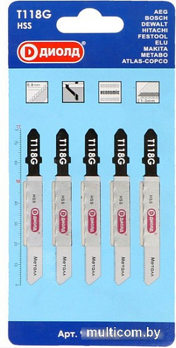 Набор пильных полотен ДИОЛД T118G 90062015