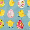 Полотенце Этель Пасхальные цыплята 4778284 (бирюзовый/желтый)