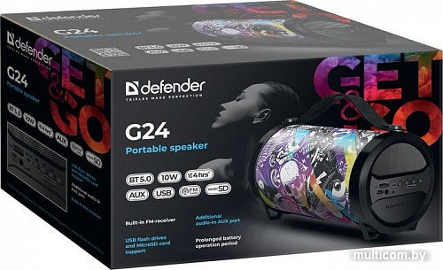 Беспроводная колонка Defender G24 (граффити)