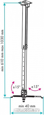 Кронштейн VLK TRENTO-83 (черный)