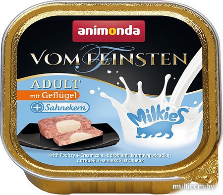 Консервированный корм для кошек Animonda Vom Feinsten Adult с птицей и начинкой из сливок 100 г