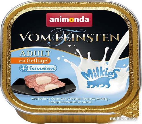 Консервированный корм для кошек Animonda Vom Feinsten Adult с птицей и начинкой из сливок 100 г